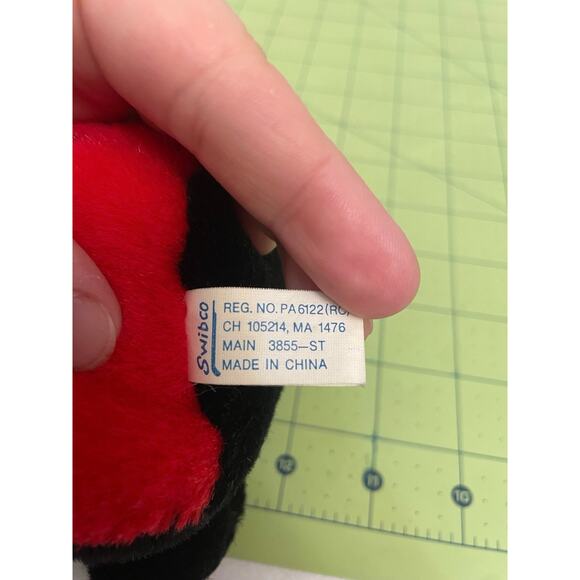Vintage 1994 Swibco Lady Bug Palm Plush 4.5” Stuffed Beanie Animal Insect - Picture 6 of 8